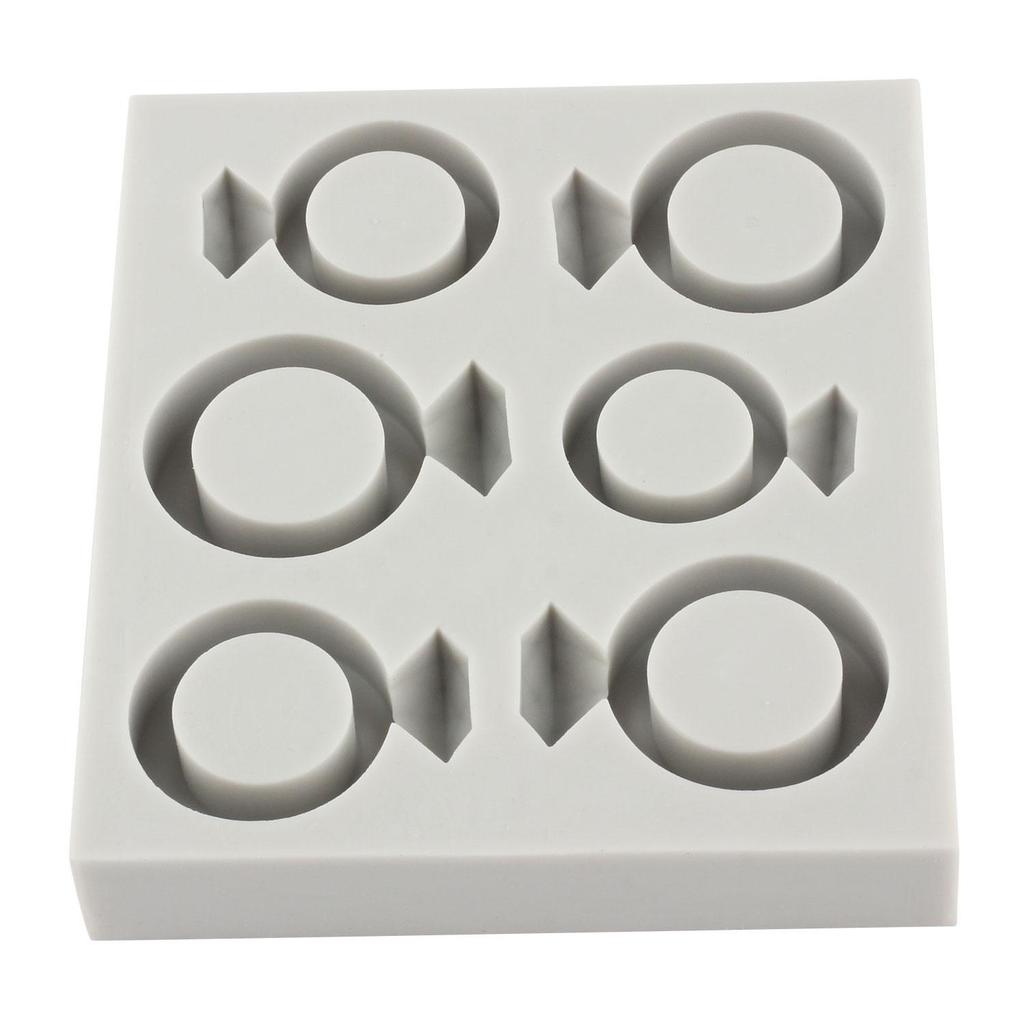 Diamond Ring Silicone Mold Wedding Engagement Ring Fondant Molds Cake Decorating Tools Cupcake Topper Candy Resin Clay Chocolate Gumpaste Mold