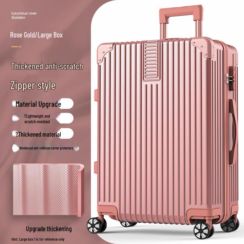 32-Inch Large Capacity Trolley Suitcase with Universal Wheels - Durable Leather Design for Men and Women