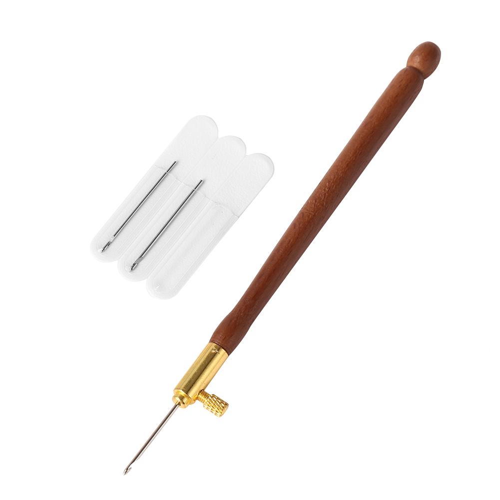 Cheap DIY Embroidery Punch Needle Crochet Hook with 3 Needles French