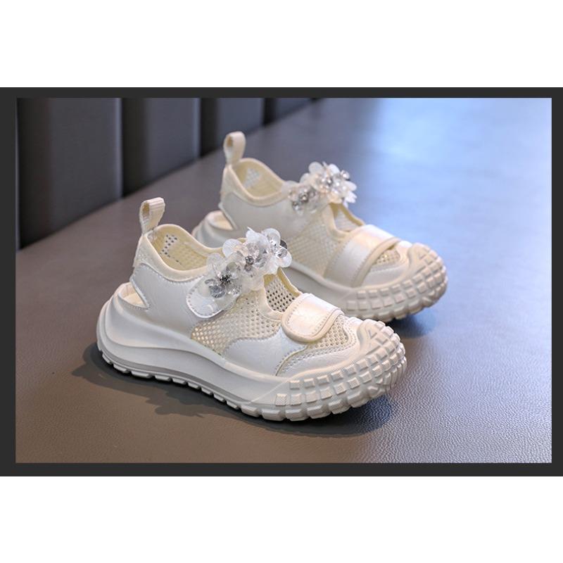 Cute Girls Shoes Mesh Closed-Toe Sport Sandals New Style Fashion Sneakers for Older Kids, Toddler Casual Shoes for Girls