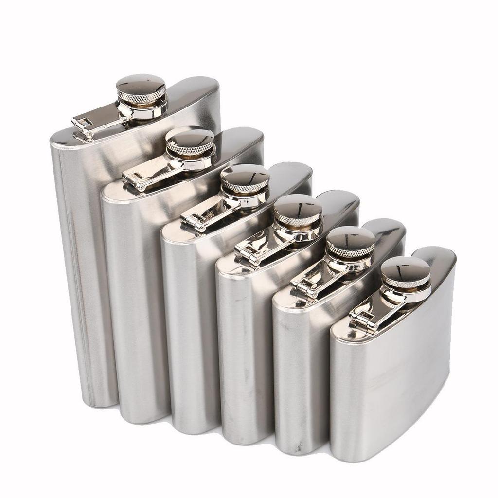 Men's Portable Outdoor Flask: 304 Stainless Steel Wine Bottle (4-10 Oz)