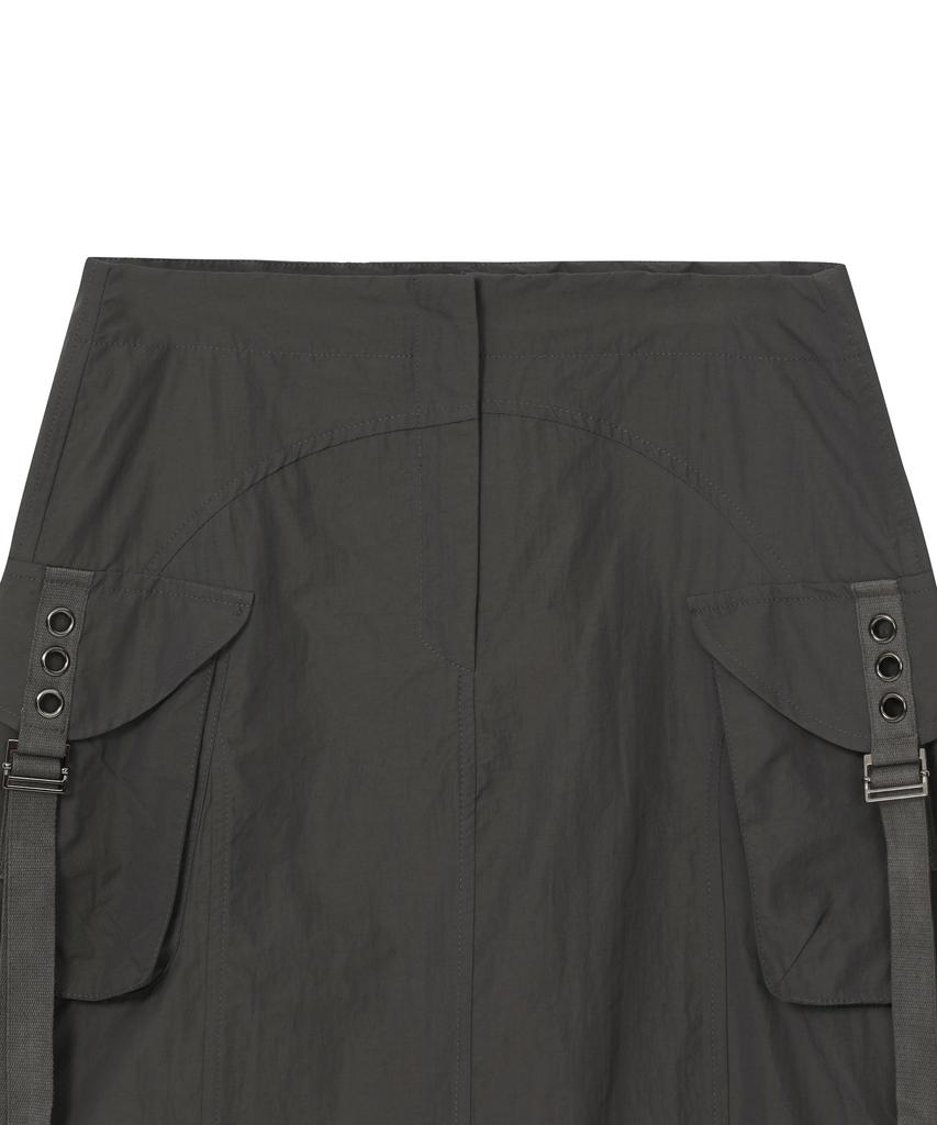 BAUF Pocket Long Cargo Skirt [Charcoal]