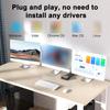 USB 3.0 KVM Switcher Two Input Three Output Three Monitor Switcher Support 8K@30Hz 4K@144Hz USB 3.0