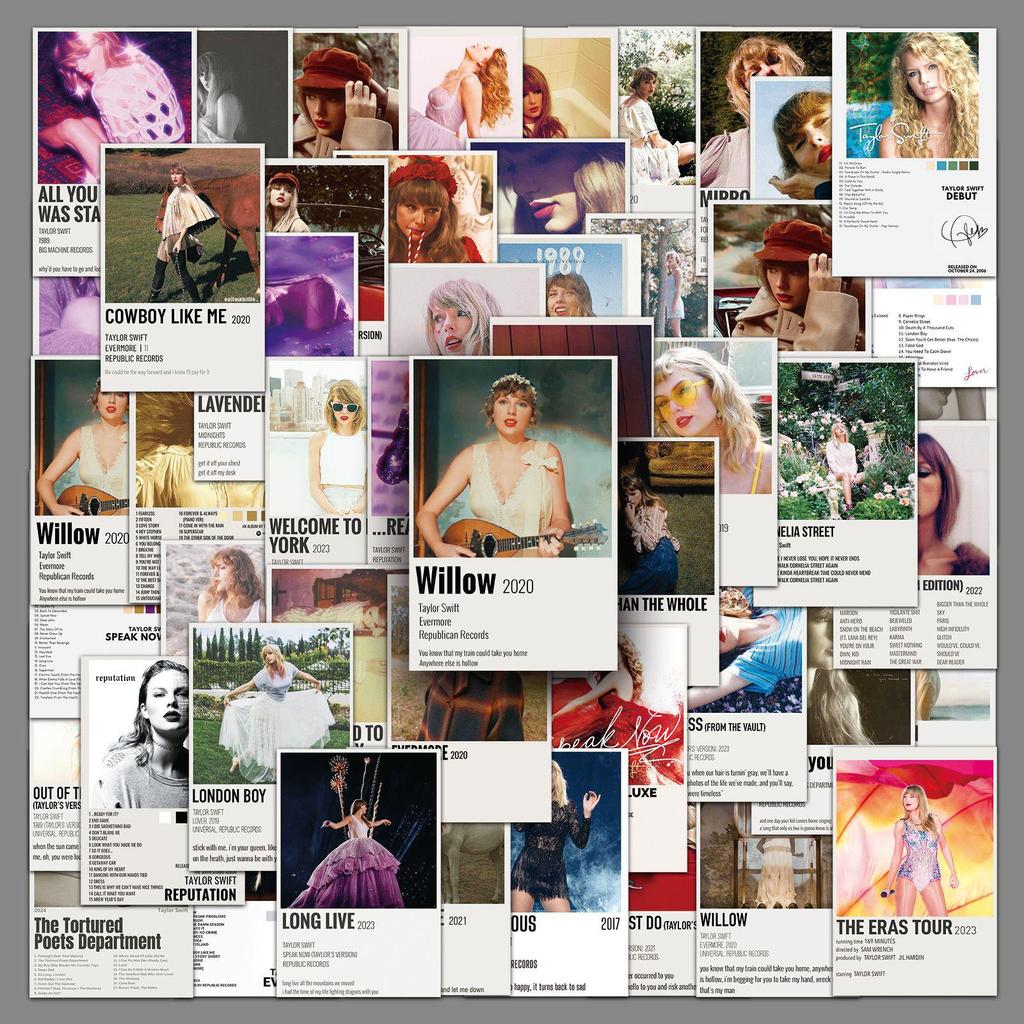 50 Adesivi Poster di Taylor Swift - Diario Stellare, Cover per Telefono, Decorazione per Casco
