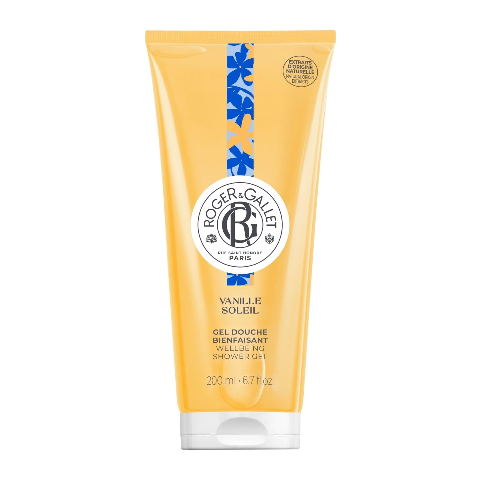 

ROGER & GALLET Gel Douche Vanilla Soleil 200mL - Roger & Gallet Gel Douche Body Soap - Adult Gift - Moisturizing - Popular
