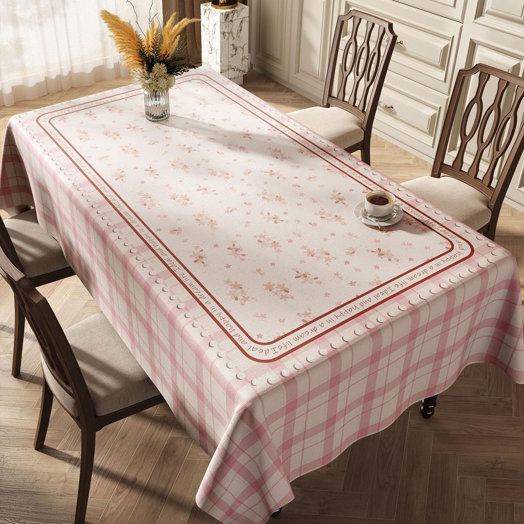 Dining Table Tablecloth Waterproof, Oil-Proof, Wash-Free And Anti-Scalding Pvc Light Luxury High-End Coffee Table Cloth Desktop Tablecloth Cover Cloth