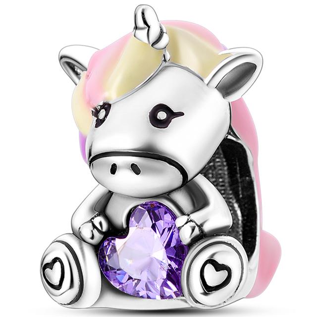 925 Silver Heart Silver Series Pendant Charm Beads Fit Original Bracelet Necklace For Women Diy Making Jewelry Gift