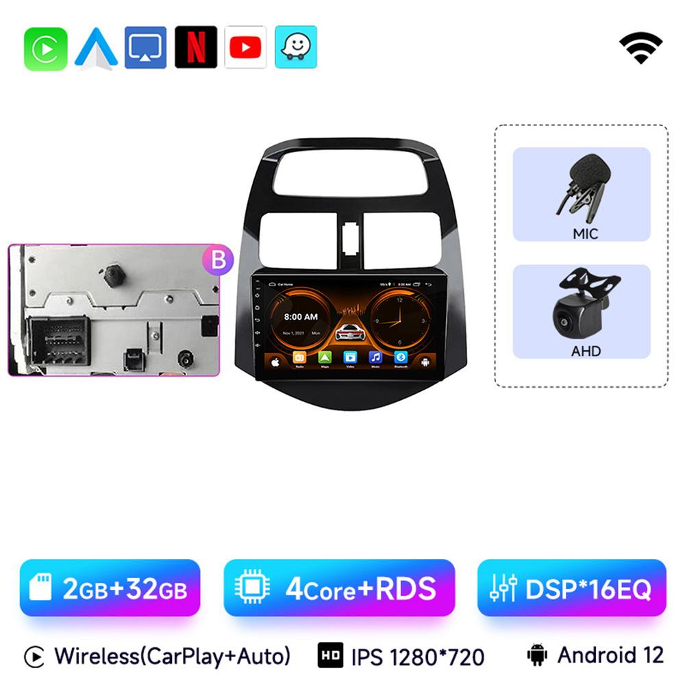 JIUYIN Android 13 Car Radio Multimedia Video Player For Chevrolet Spark Beat Matiz Creative 2010-2014 2Din 4G Navigation Carplay