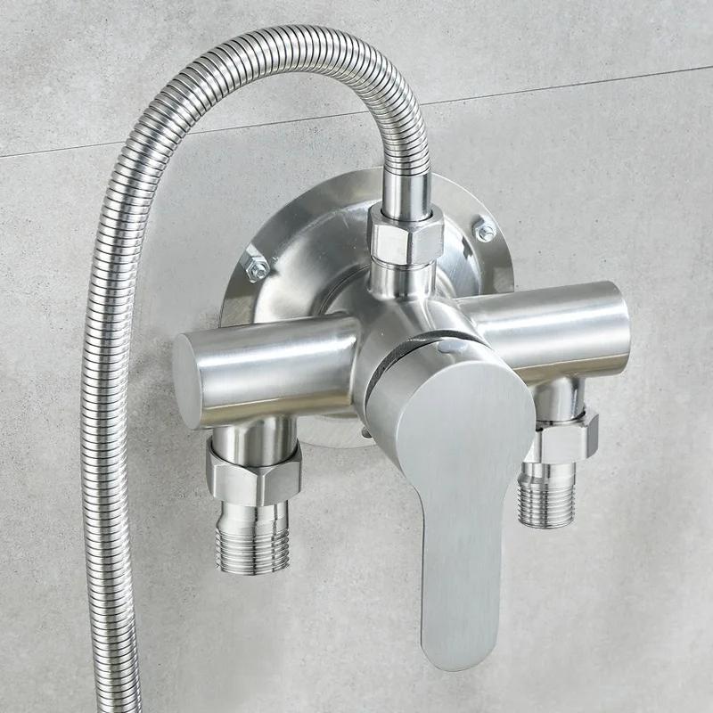 Single Handle Shower Mixer Tap 304 Stainless Steel Bathroom Faucets Wall Mounted Hot and Cold Faucet Shower Accessories
