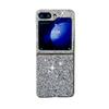 Ochranný kryt Samsung Z Flip6/5/4/3 s galvanicky pokoveným diamantovým zábleskem pro skládací displej telefonu s laserovou intarzií.