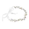 Wedding Headband Rhinestone Faux Pearl Flower Leaf Shaped Pendant Bridal Headpiece Hair Accessories