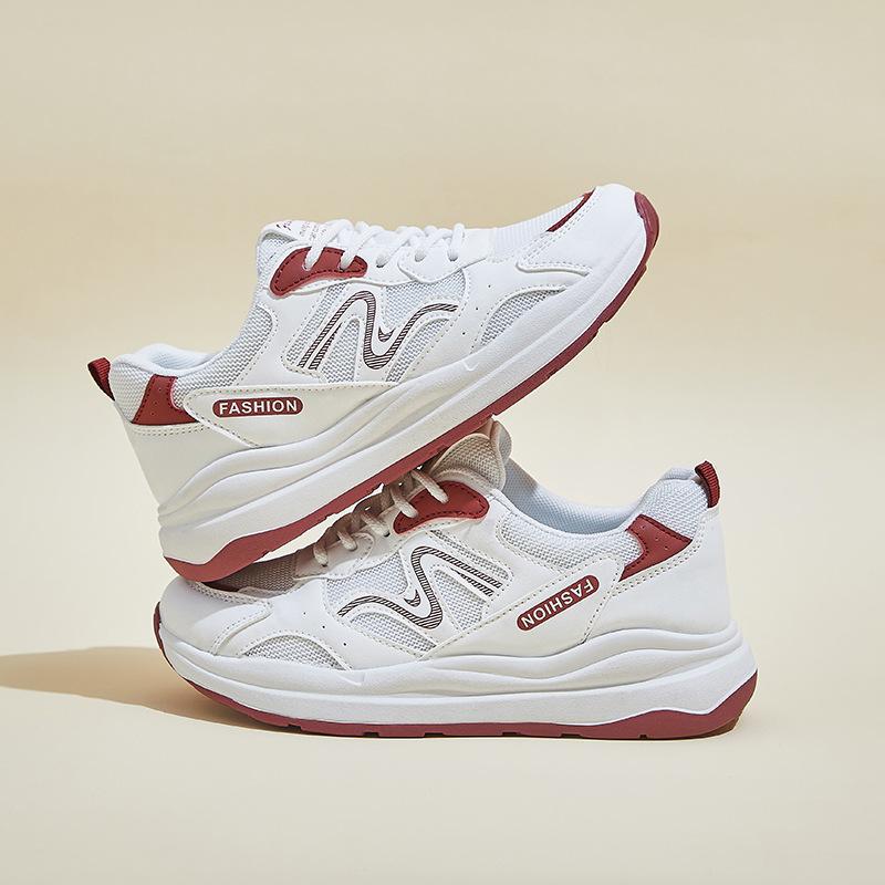 Dámské běžecké tenisky nazouvací lehké robustní platformové tenisky pro ženy pohodlné ležérní vycházkové boty šněrovací prodyšné tenisové tenisky