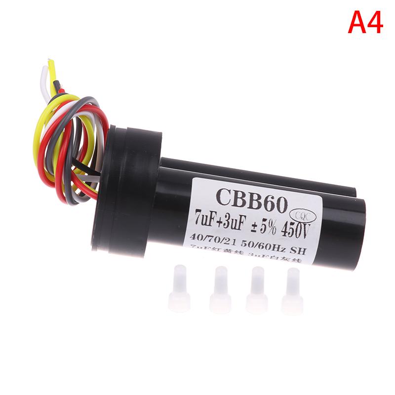 Cbb60 Double Capacitor 4-Wire Start Capacitor Dual Cylinder Semi-Automatic Washing Machine Starting Capacitor Four Wires