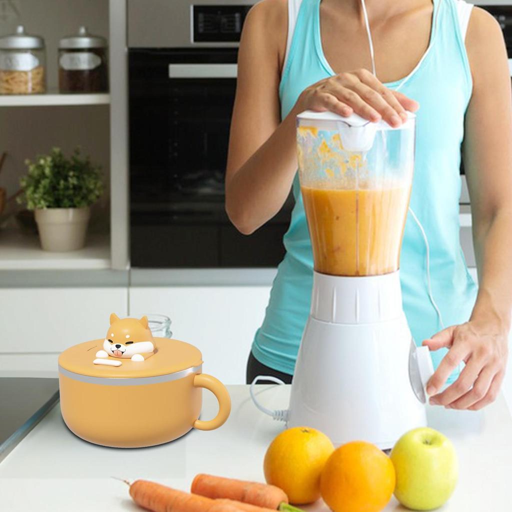 1200ml Ramen Bowl Insulated Bowls Stainless Steel Ramen Bowls With Lid Instant Noodles Bowls Cooker Tableware Kitchen Accessorie