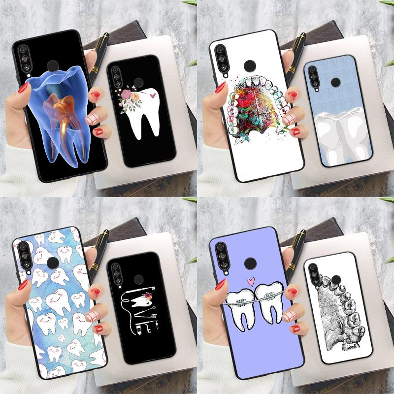 Dentist Tooth Pattern For Huawei Nova 11 9 10 SE Y60 Y70 Y90 Y61 Y91 Nova 3i 7i 8i 11i P20 P40 Lite P30 Pro Case