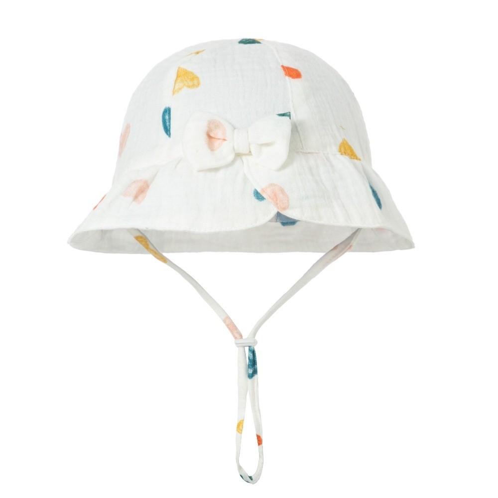New Thin Baby Fisherman Hat Cute Bowknot Adjustable Baby Sunhat Printed Princess Hat Spring Summer