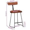 VidaXL Bar Stools Set of 2 49x43x79 Cm Solid Mango Wood, Chair, Kitchen Bar Chair, Bistro Chair 4013526