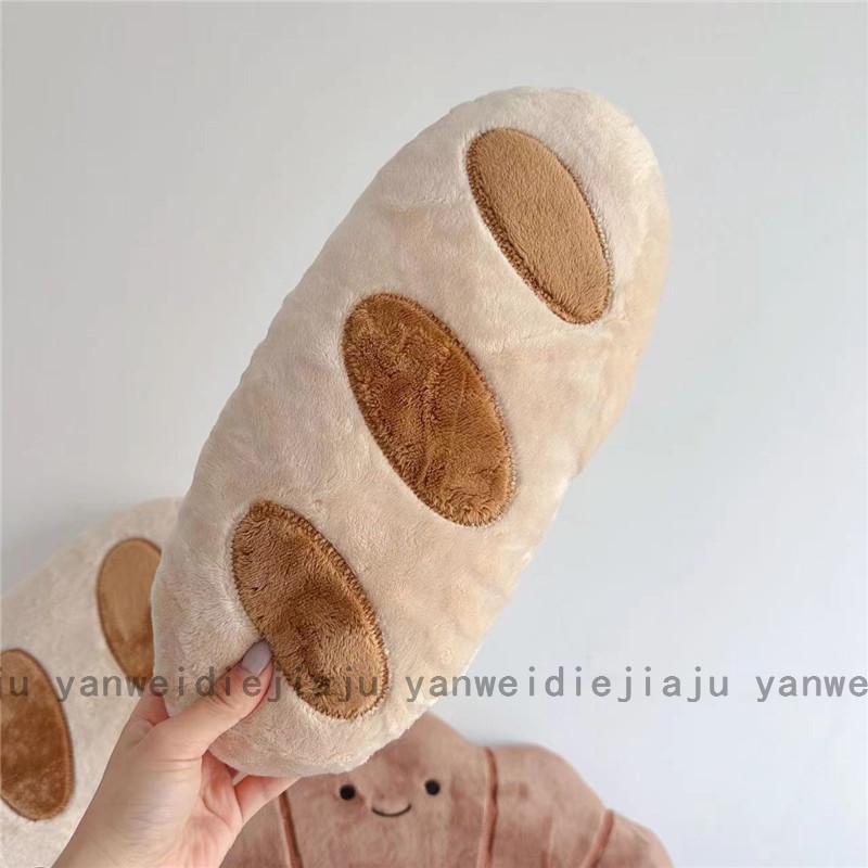Bread Cartoon Plush Cushion With Embroidery For Living Accessories Room