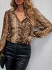 New Fashion Elegant Leopard Print Long Sleeve Cardigan Shirt Top