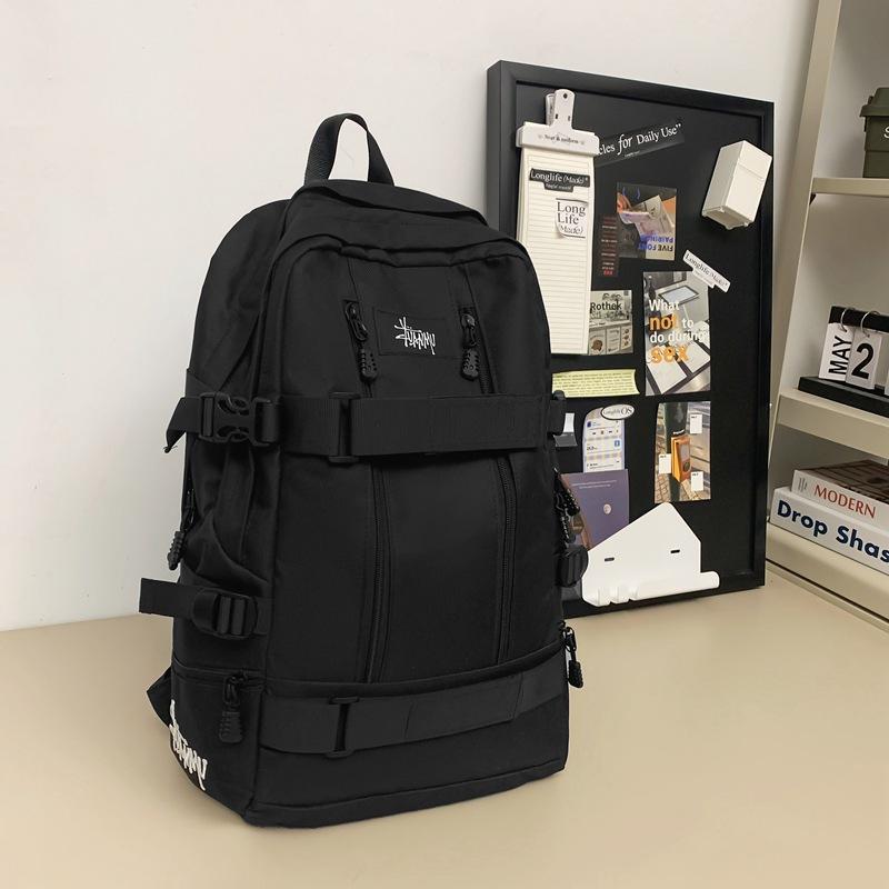 

Men s and women s backpacks, computer bags, travel and leisure , skateboard bags, junior high school college students, school bags, large capacity чорний