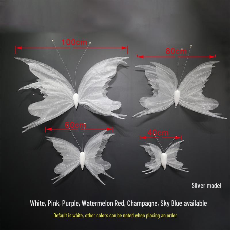 3D Painted Butterfly Wedding Backdrop with Scenery and Props for Photography and Décor