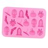 18 Cavities Halloween Scary Silicone Mold Skull Bat Pumpkin Spider Tombstone Fondant Chcolate Baking Mould Cake Decorating