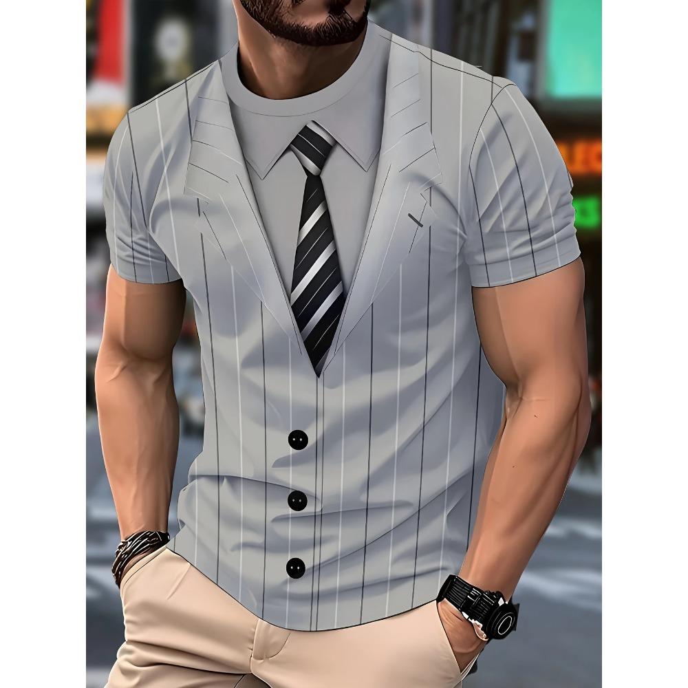 Round neck men's round neck T-shirt, men's role-playing party T-shirt