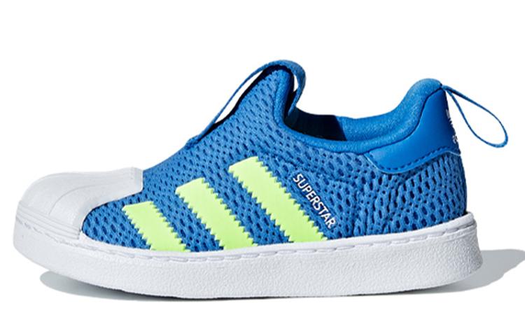 

Adidas Originals Superstar 360 I Slip Resistant Low top Toddler Shoes Blue Yellow White Infant And Toddler CG6583 24