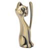 Cat Ring Holder Cat Statuette Style Zinc Alloy Sturdy Durable Retro Style Glossy Ring Organizer for Rings Jewelry