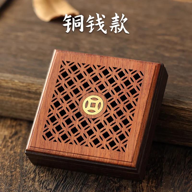 Rosewood Incense Burner Square Wooden Plate For Sandalwood Aromatherapy Home Indoor Zen Meditation Decor Creative Gift