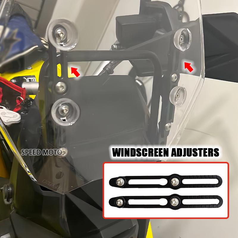For Suzuki V-Strom 800DE DL800 Motorcycle Airflow Adjustable Windscreen Bracket DL 800 DE 2022 2023 2024 Windscreen Adjusters чёрный