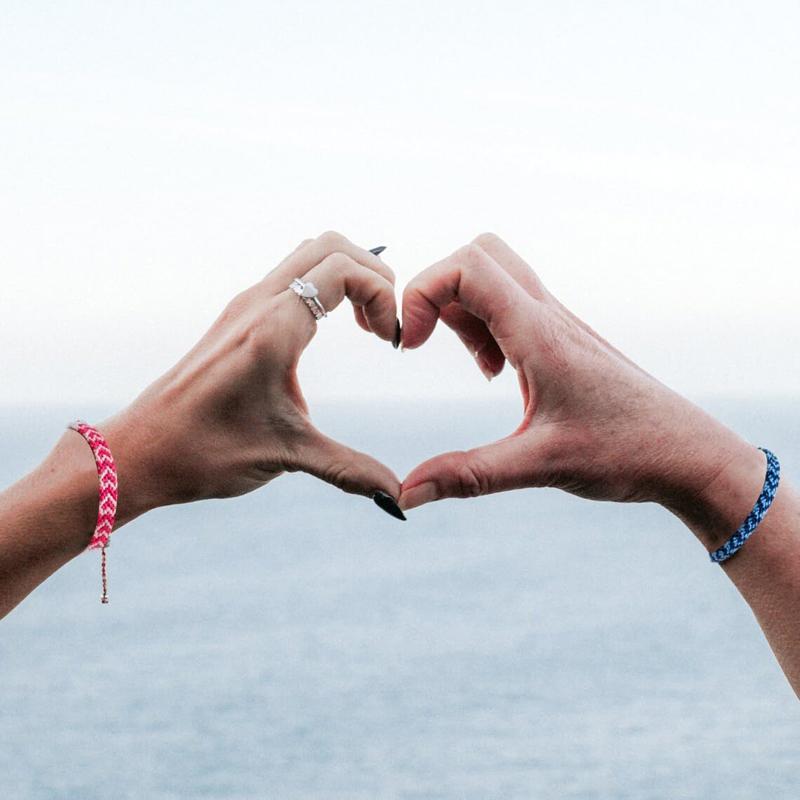 Heart Friendship Bracelets Pinky Promise Pink Best Friends Distance Matching Bracelet for Women Girl Valentine Couple Family