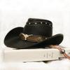 Leather Western Cowboy Hat Men'S Gentleman Godfather Hat Pu Material Panama Cowboy Hat Jazz Hat  Sombrero Para Hombres