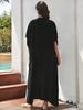 Women's Plus Size Solid Color Rayon Resort Dress & Beach Cover-Up
