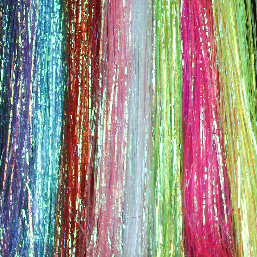 4packs Pearl Flash Tinsel Mylar Flashabou Tinsel Nymphs Streamer Saltwater Fishing Fly Tying Material Fishing Accessories