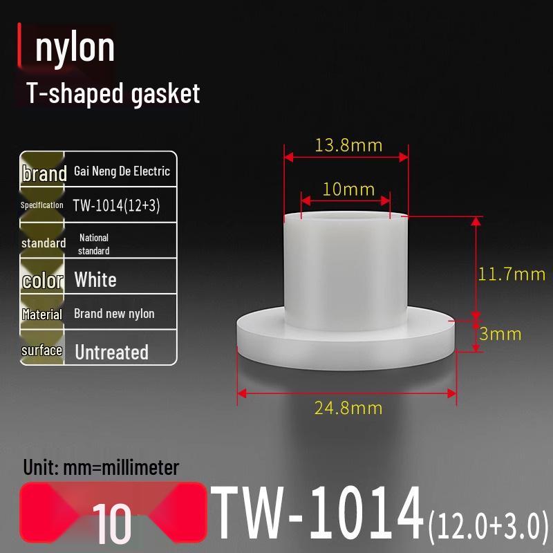 T-förmiger Nylon-Kunststoff-Dichtungsring und Schraubwellenhülse (Für dich: M2-M35)