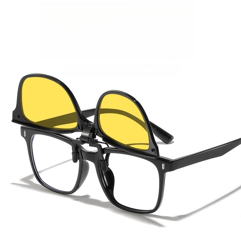 Flip-Up Night Vision Anti-Blue Light Glasses Ultra-Lightweight Protective Eyewear for Gaming Classic Driving Eyeglasses