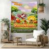 Biene Maja Custom Your Name Wall Decor Tapestry Art For Pet Memorial Birthdaywedding Party Backdrop Family Gift