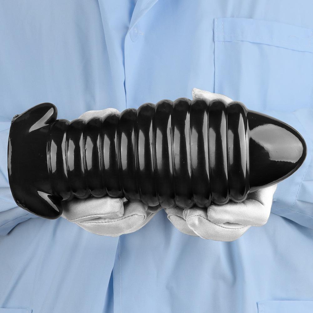 Extra Large Threaded Butt Plug Anal Black PVC Dildo Masturbator Big Dick Sex Toys Fisting Gay BDSM 18+