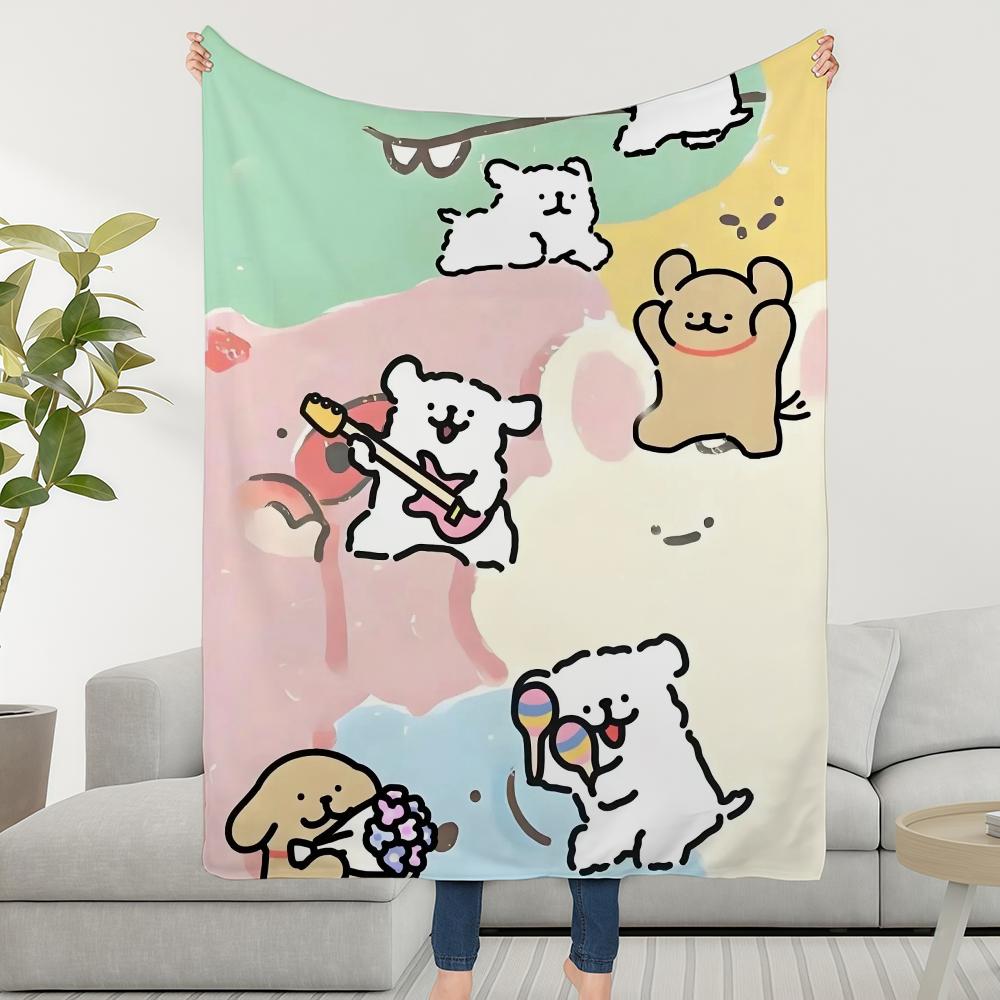 Blanket Line Throw Super Cartoon Cute Cosy Plush Living Room Sofa Dog Couch Childish Birthday Gifts