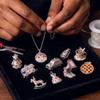 Miniture Jewelry Making Charms Stainless Steel DIY Charm Vintage Cartoon Pendants  Daily Use