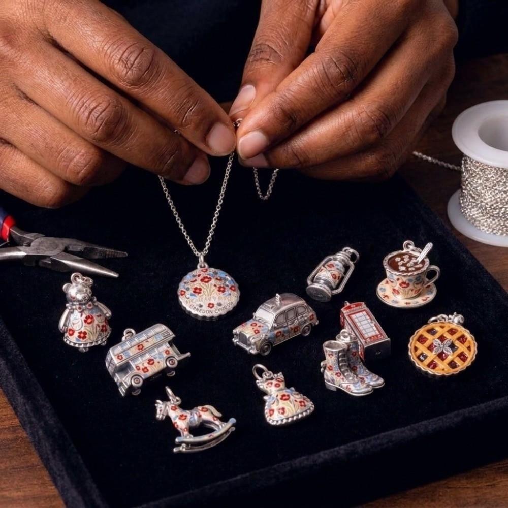 Miniture Jewelry Making Charms Stainless Steel DIY Charm Vintage Cartoon Pendants  Daily Use