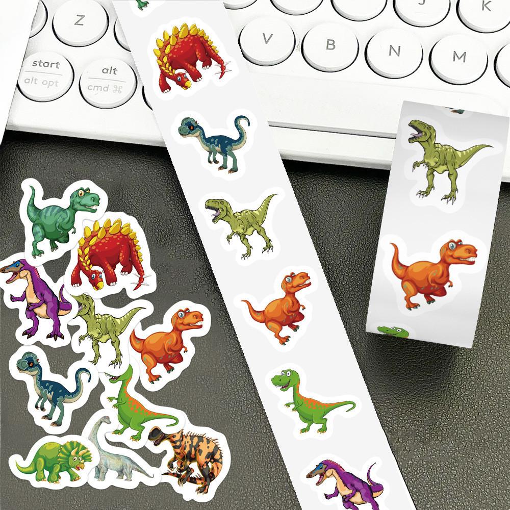 Dinosaur Themed Roll Stickers 500 Pieces Cute Pattern Decals For Daily Ornament Creative Projects Sticker Story Store