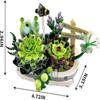 Mini Succulent Bonsai Tree Building Block Set Cherry Blossom Tree House Toy Set