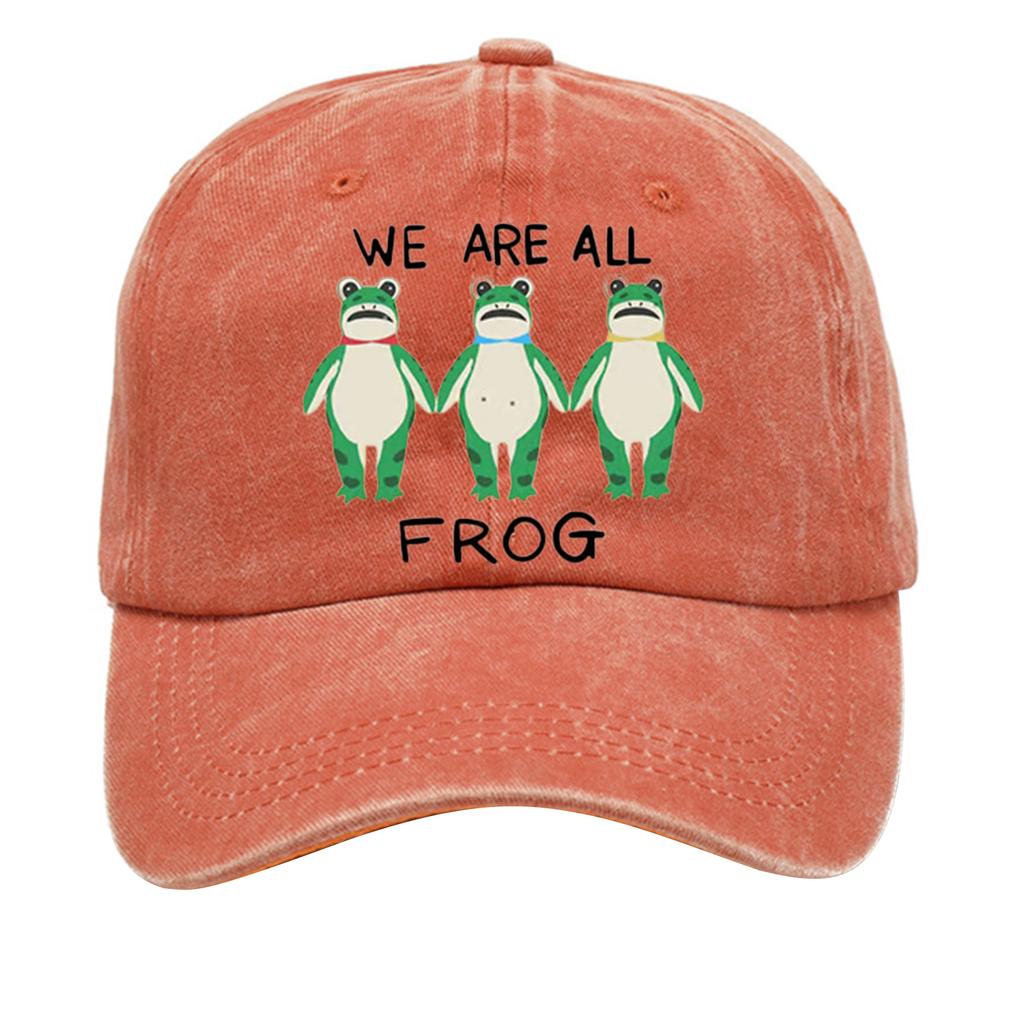 Men's Washed Cotton Baseball Cap With Printed Distressed Soft Top Denim Hat, Vintage Hat