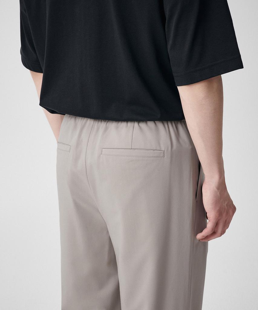 Musinsa Standard [Cooltandard] One-Pleat Wide Elastic Waist Slacks [Light Beige]