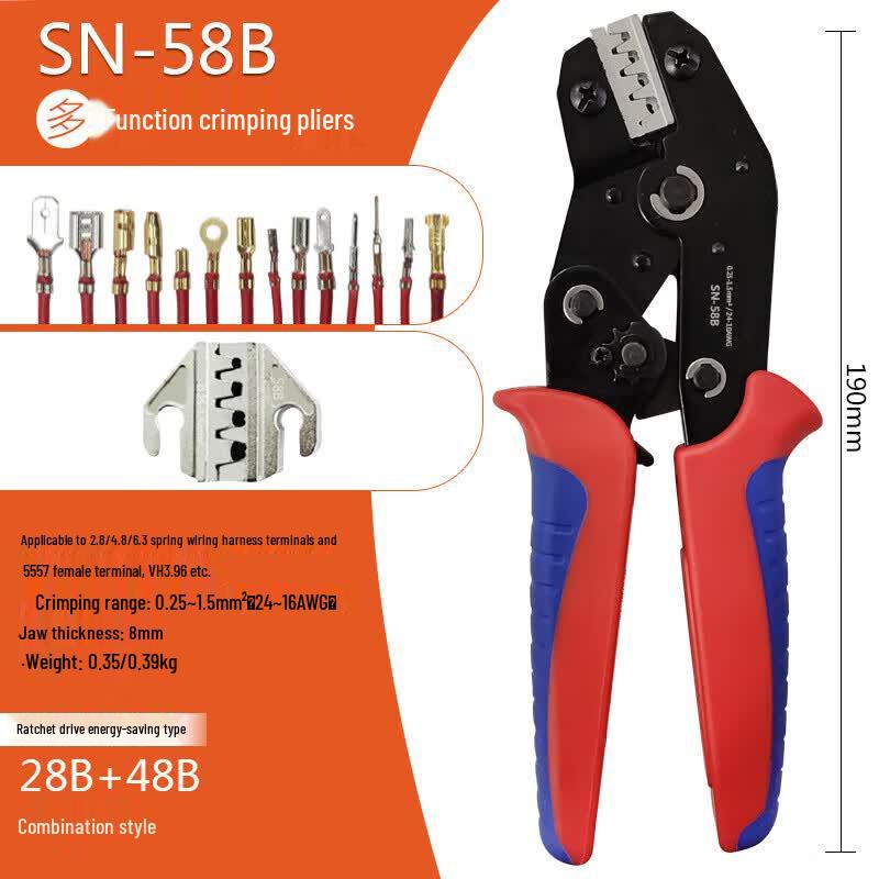 Befute Multi-function Ratchet Crimping Pliers SN-58B