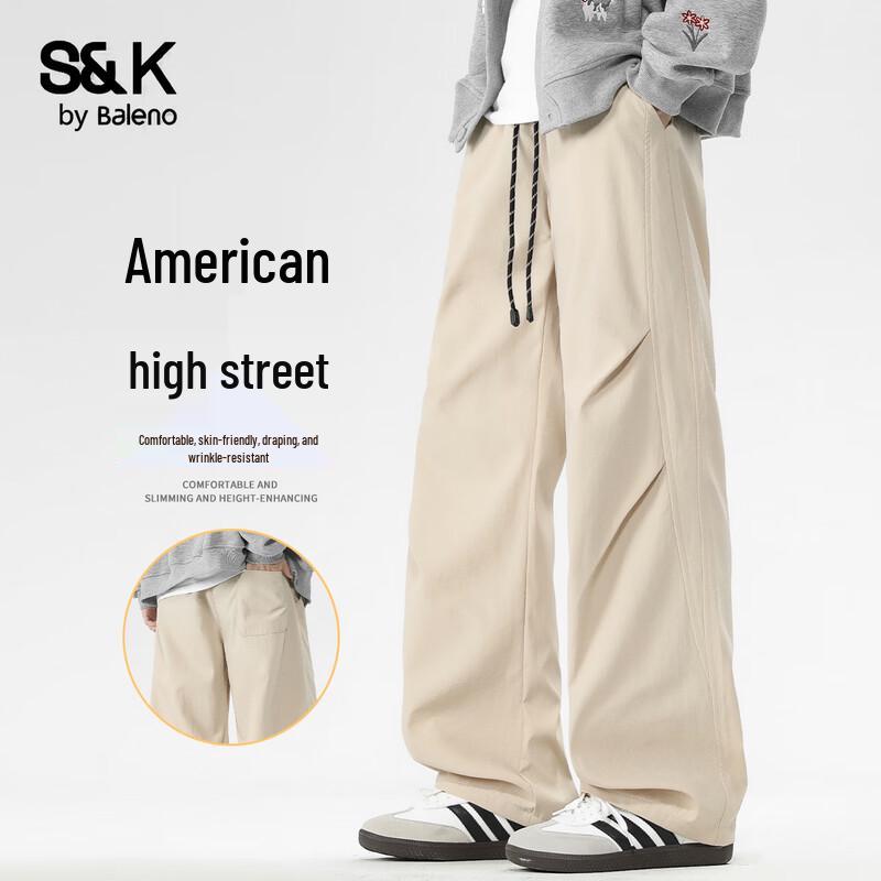 

Baleno Men s S&K High Street Loose Fit Casual Pants L