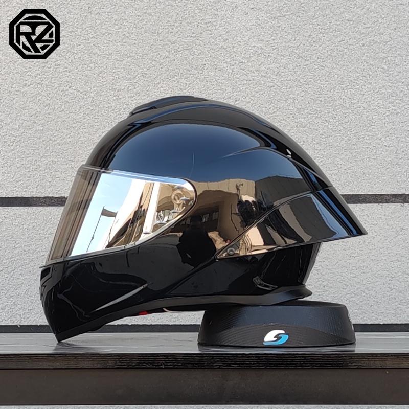 ORZ Motorcycle helmet, men's and women's dual lens full face helmet, motorcycle sports car, all season full face helmet
