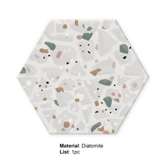 Multi-use Good Absorption Cup Coaster Diatomaceous Earth Adorable Cartoon Pattern Cup Mat